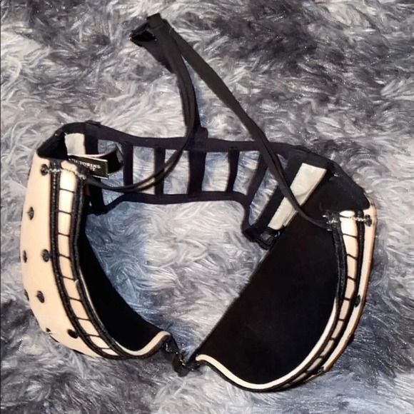 Victoria secret nude black  polka dots lace bra - Picture 8 of 11